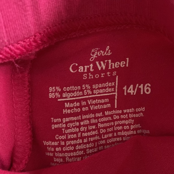 Brand: Girls Cart Wheel Shorts, Color: Hot Pink - Picture 2 of 2